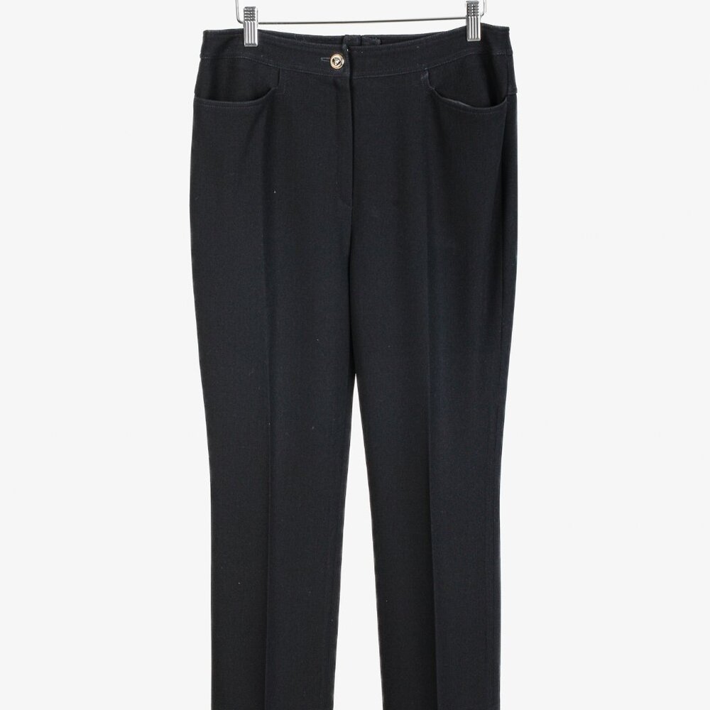 Escada Timran Snap-Hem Black Cigarette Pants